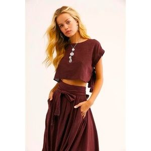 Free People - Sundown Skirt Set - Brown - small
